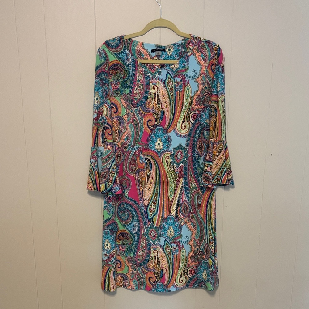 Tommy Hilfiger Colorful Paisley Long Sleeve Dress
